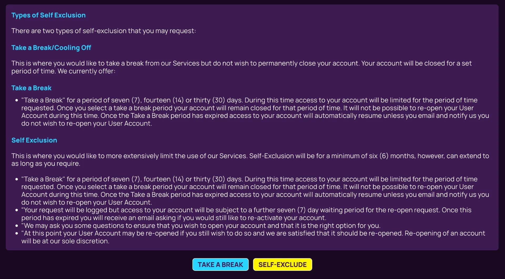 Responsible Gambling Tools At MegaSpinz Background Image