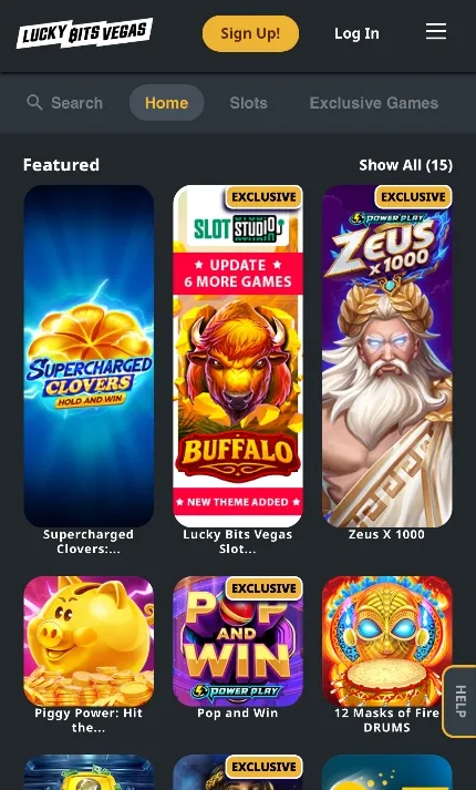 Lucky Bits Vegas On Mobile Background Image