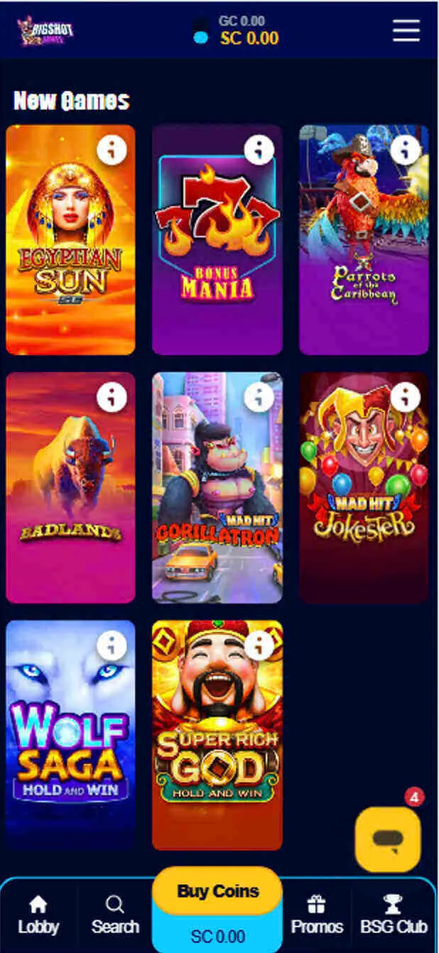 Big Shot Games Mobile Games Background Image