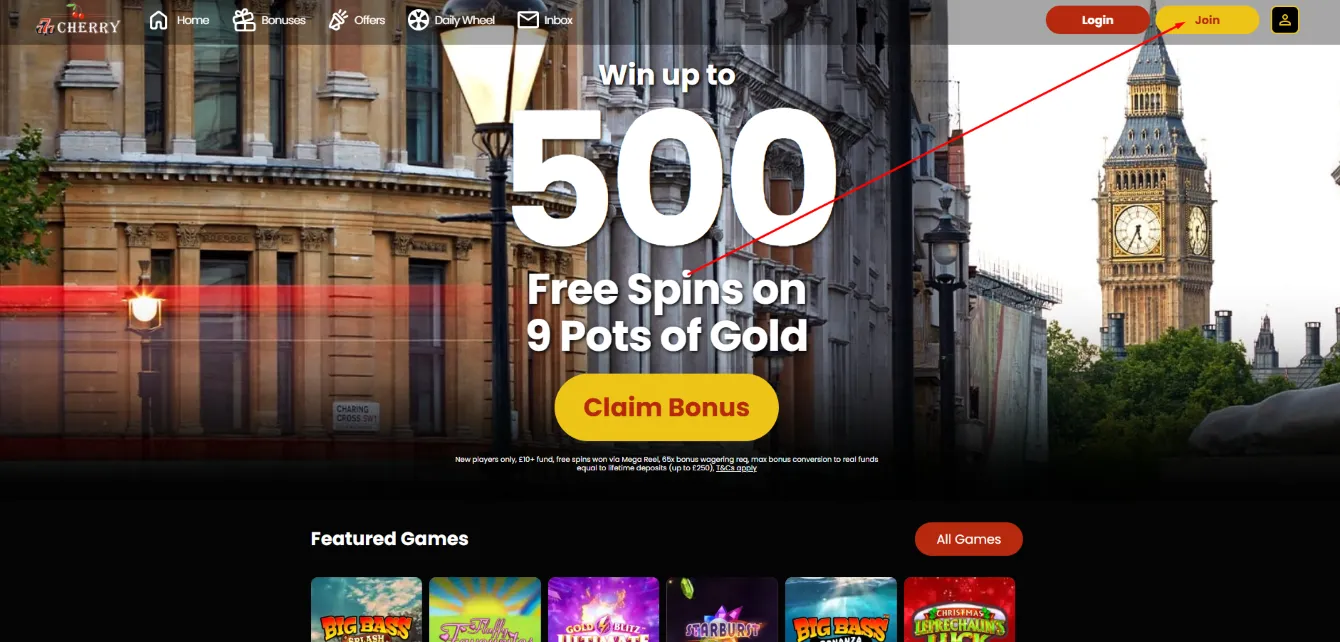 Cherry Casino Background Image