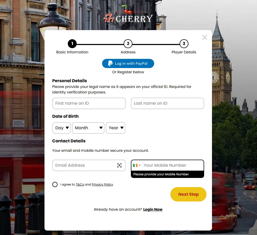 Registration Background Image