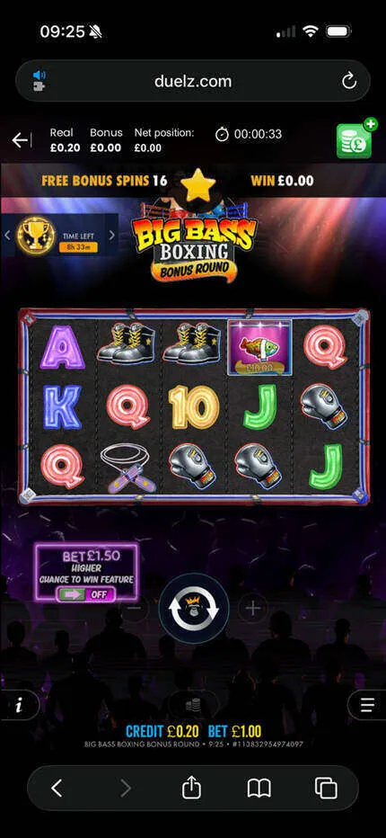 Big Bass Boxing Mobile Layout At Duelz Background Image