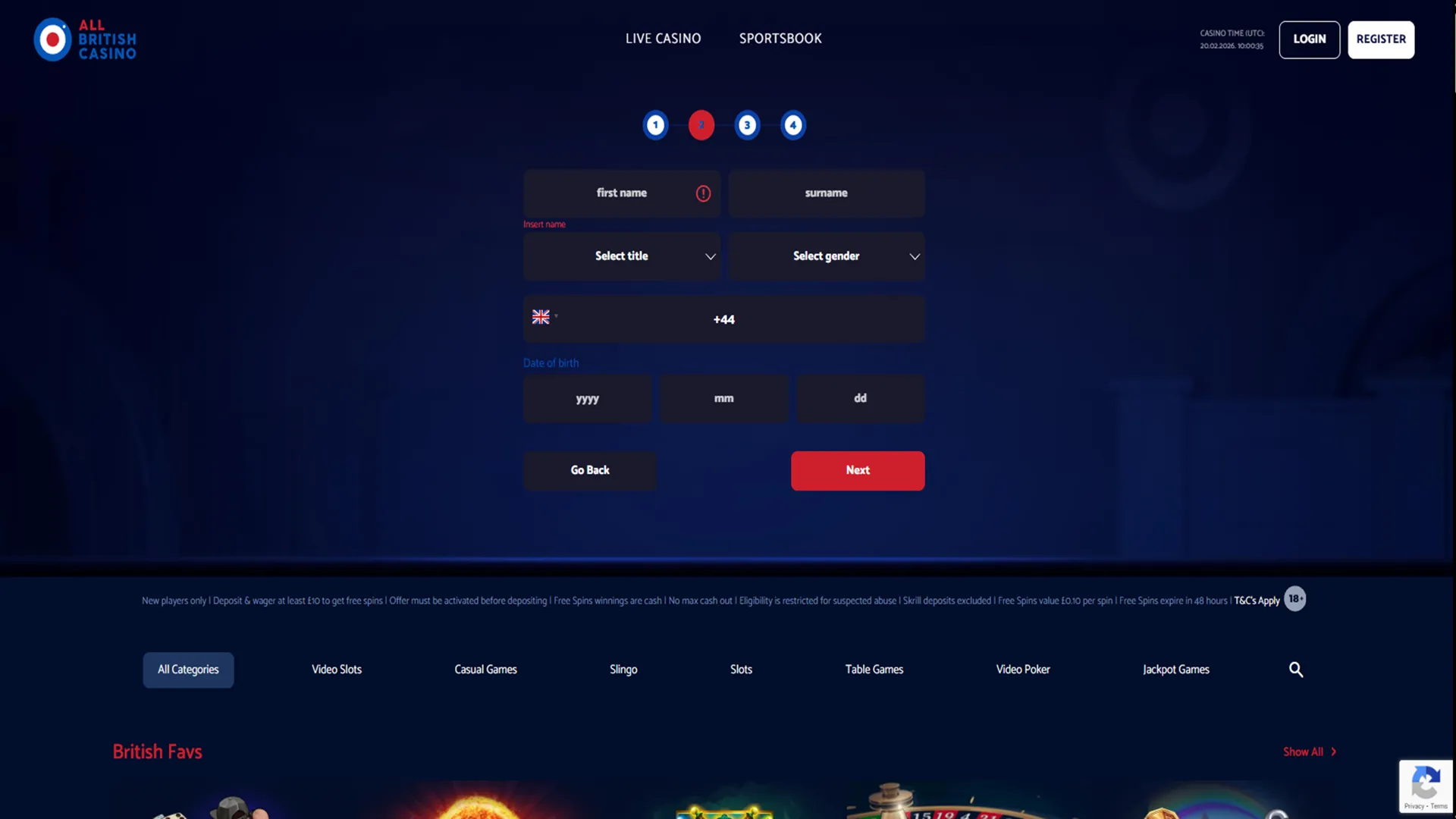 Enter Personal Information When Signing Up Background Image