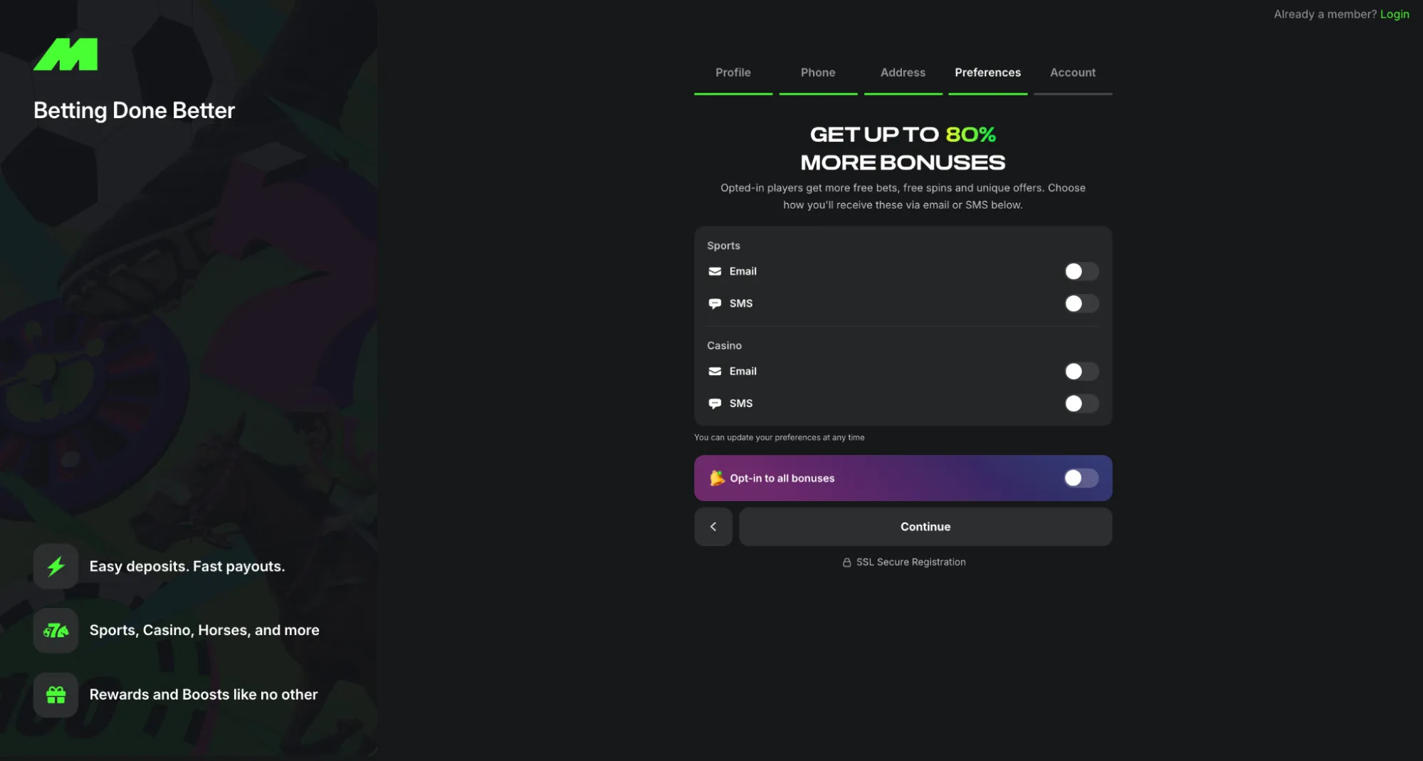 How To Sign Up To Midnite 4 Background Image