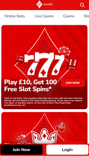 Virgin Games Casino Mobile And Browser Performance Background Image