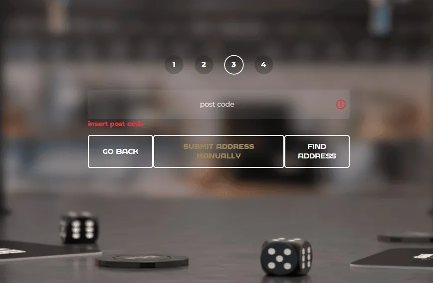 Enter Post Code Background Image