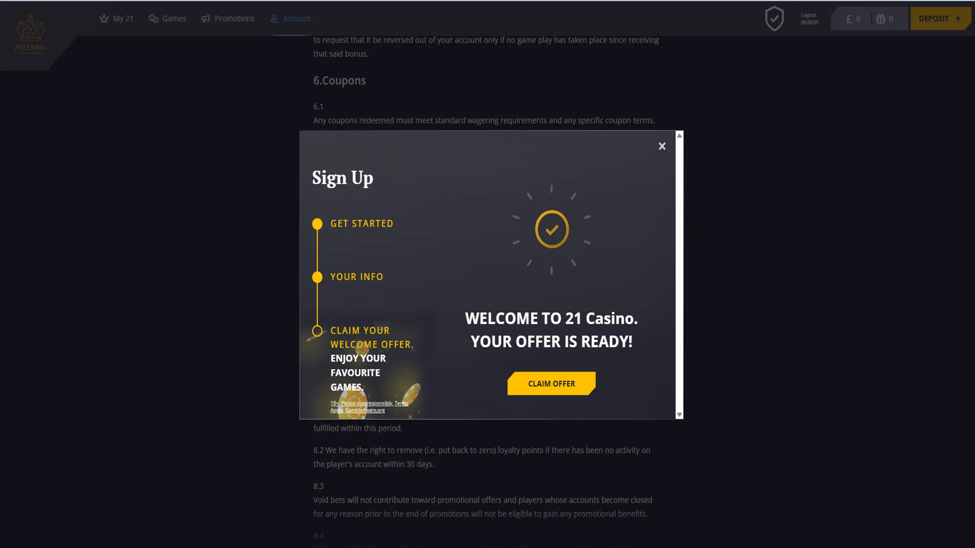 Finalising Registration Background Image