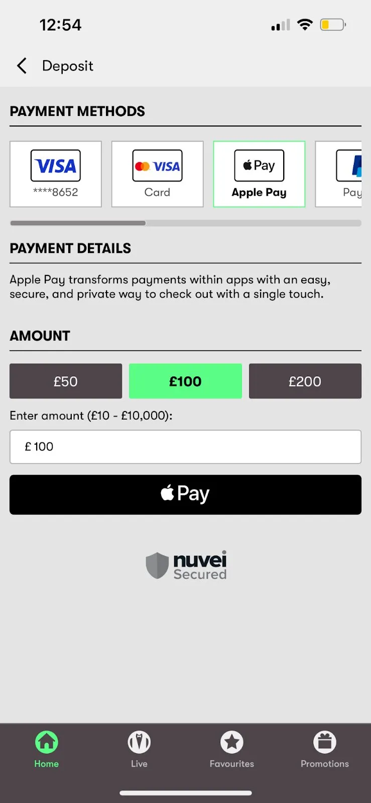 10bet Casino Payment Options On Mobile Browser Background Image