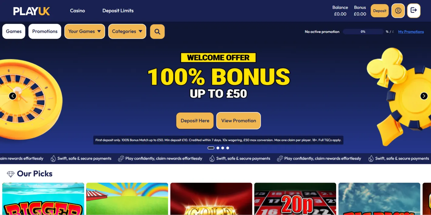 PlayUK Casino Account Background Image