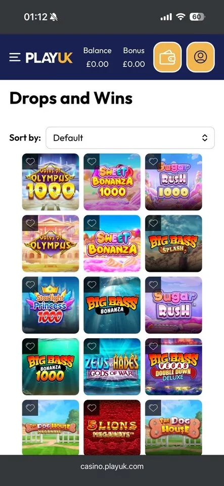 PlayUK Drops And Wins Background Image