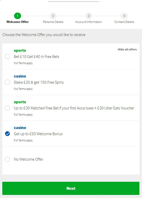 Click "Join Now" And Choose Your Offer Background Image