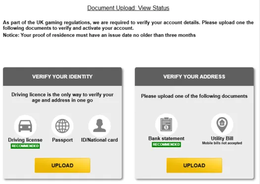 King Casino Verify Account Background Image