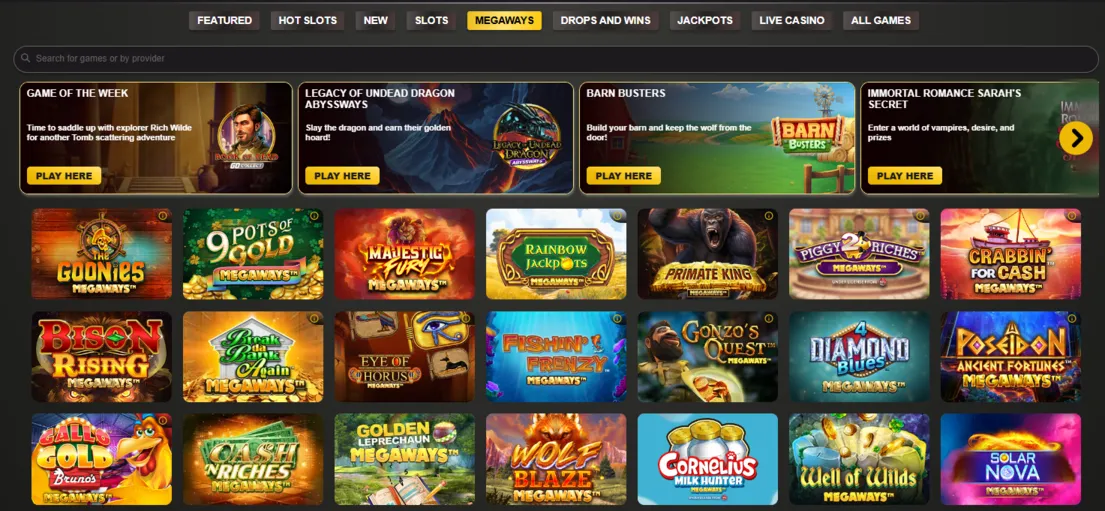 King Casino Megaways Background Image