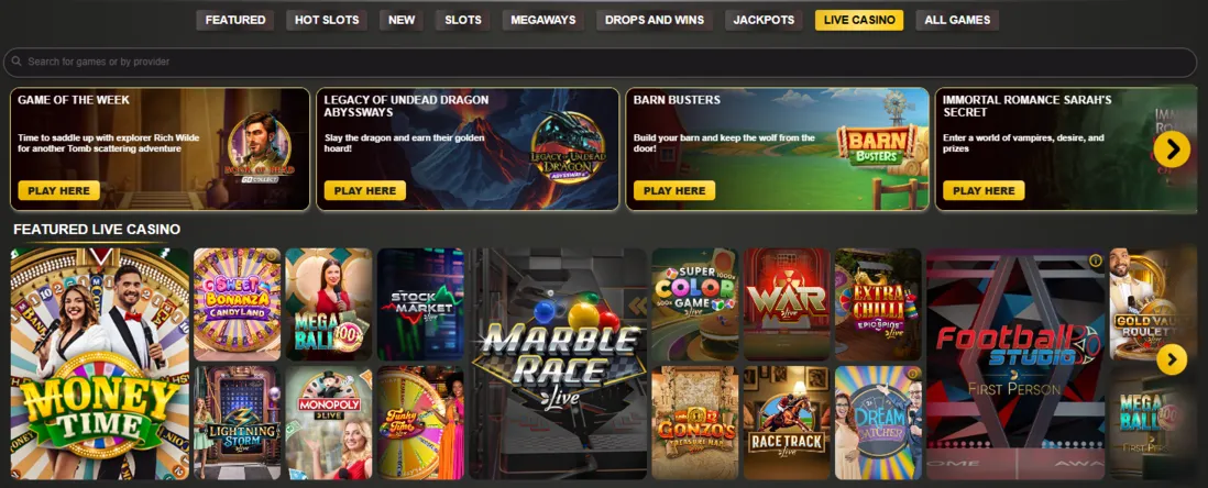 King Casino Live Casino Background Image