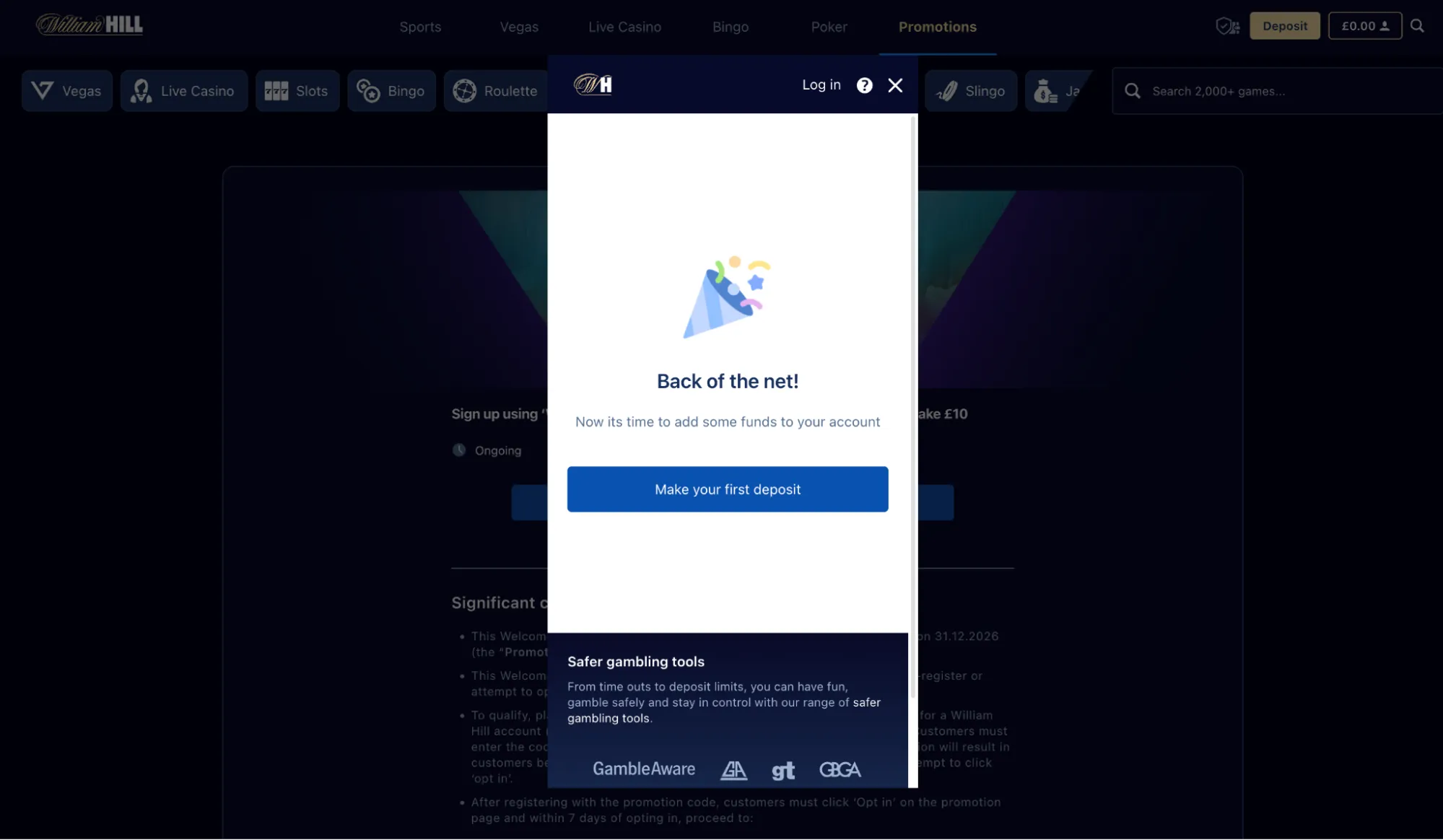 Make Your First Deposit Background Image