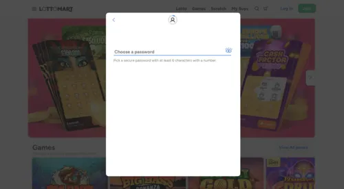 Lottomart How To Sign Up Step 3 Background Image