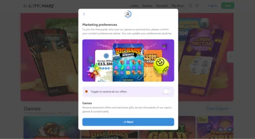 Lottomart How To Sign Up Step 5 Background Image