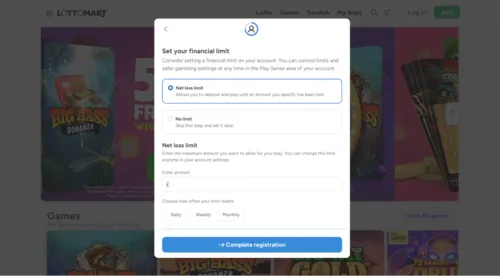 Lottomart How To Sign Up Step 6 Background Image