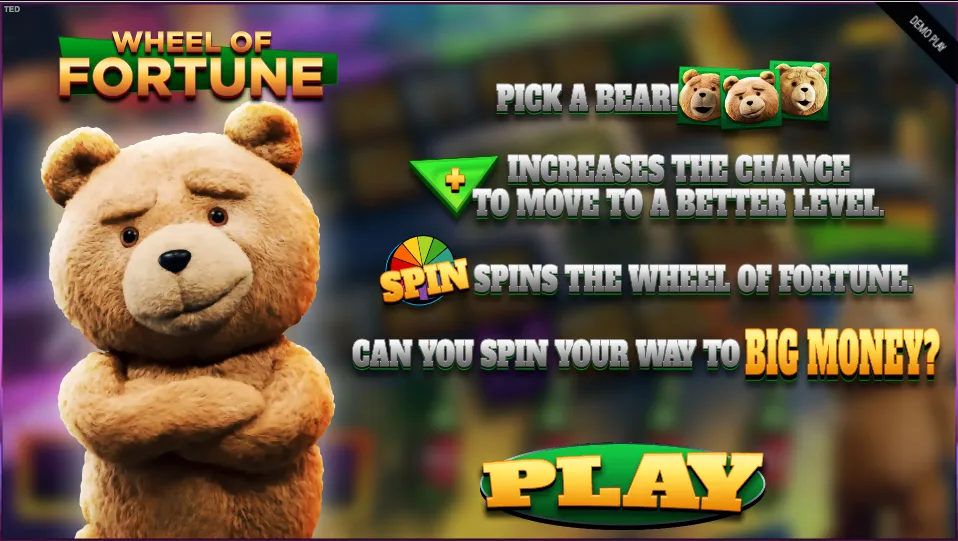 Ted Slot Wheel Of Fortune Play Background Image