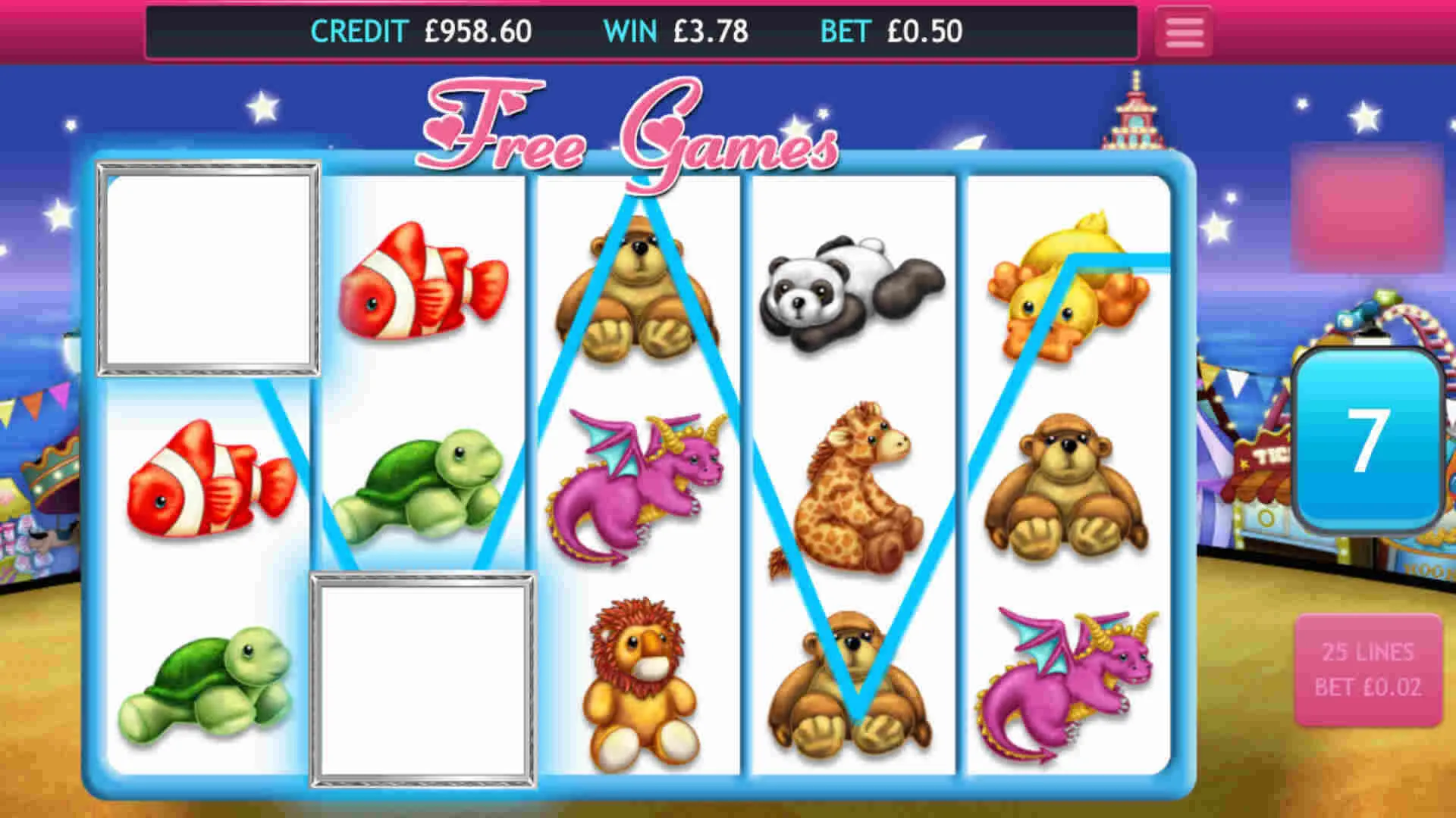 Free Games Fluffy Too Slot Bonus Feature Background Image