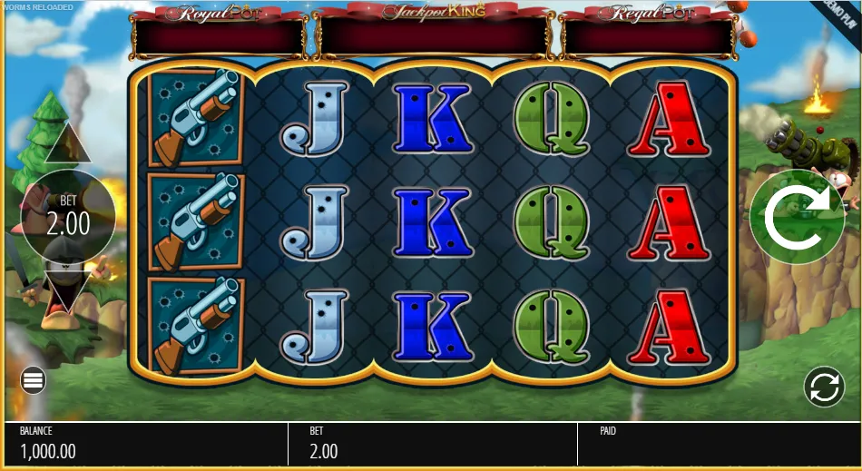 Worms Reloaded Slot Mobile 2 Background Image