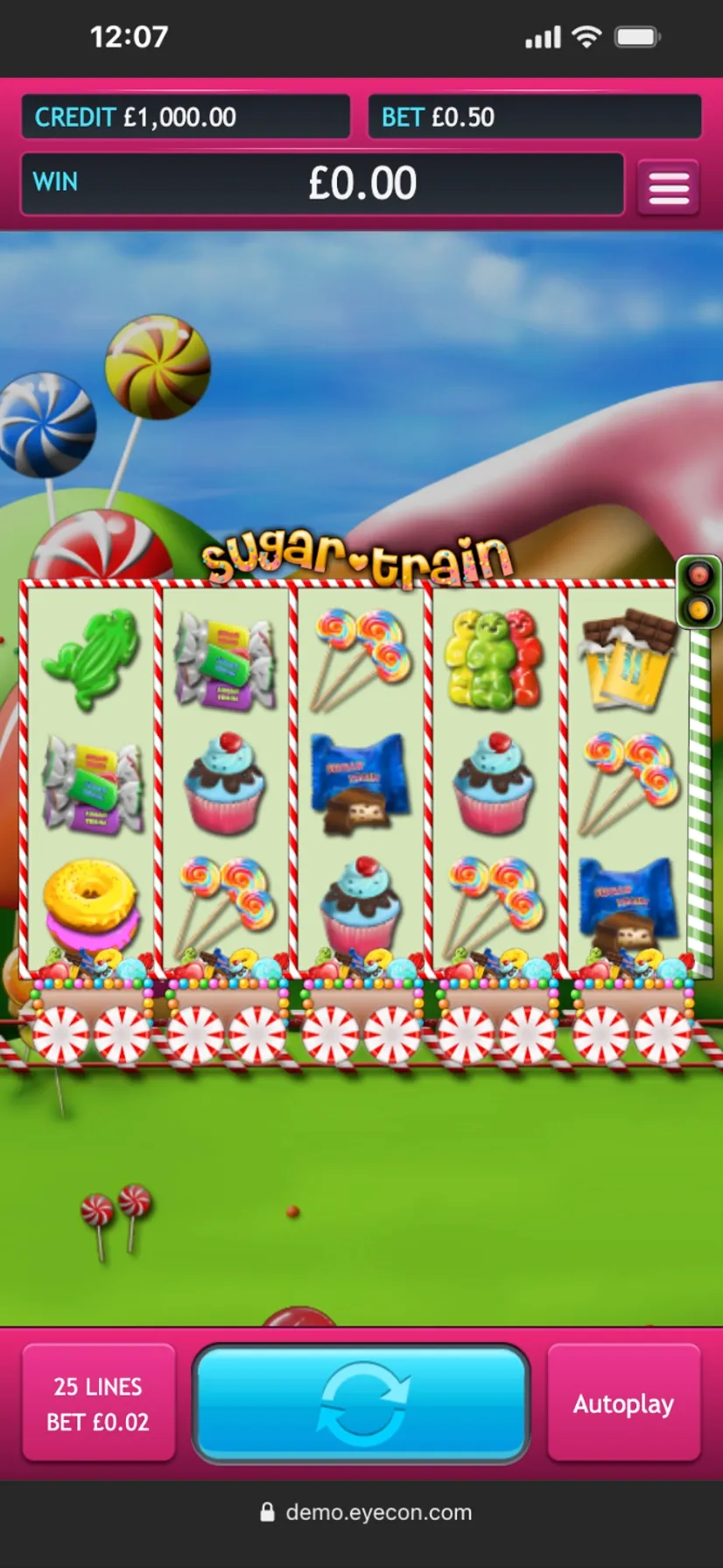 Sugar Train Slot Mobile 1 Background Image