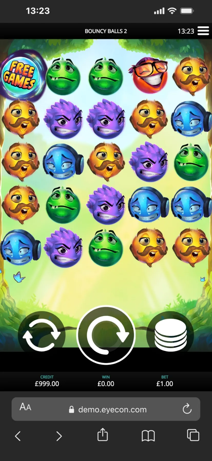 Bouncy Balls 2 Slot Mobile 1 Background Image