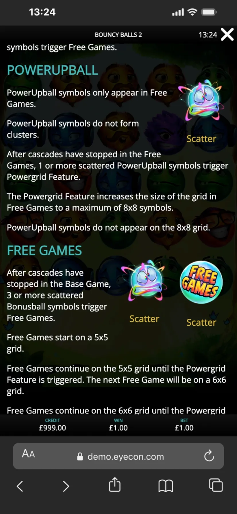 Bouncy Balls 2 Slot Mobile 3 Background Image