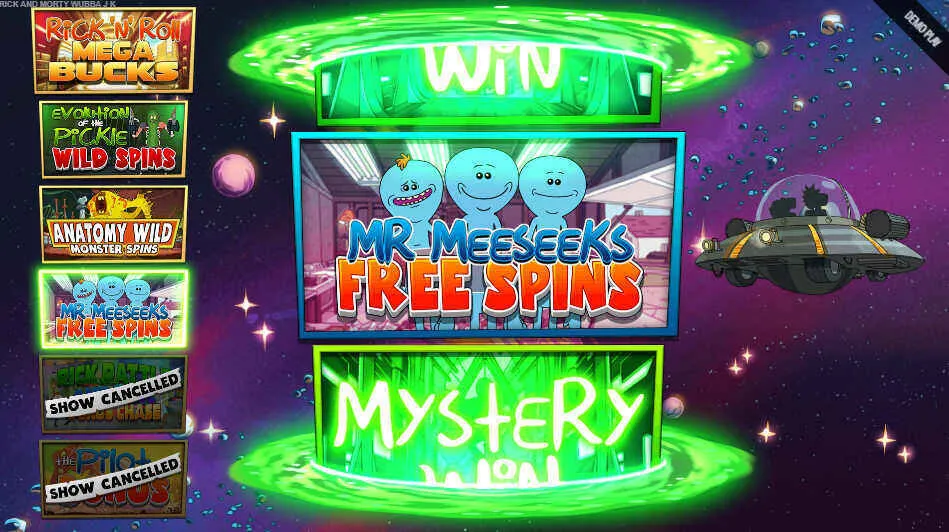 Mr Meeseeks Free Spins Background Image