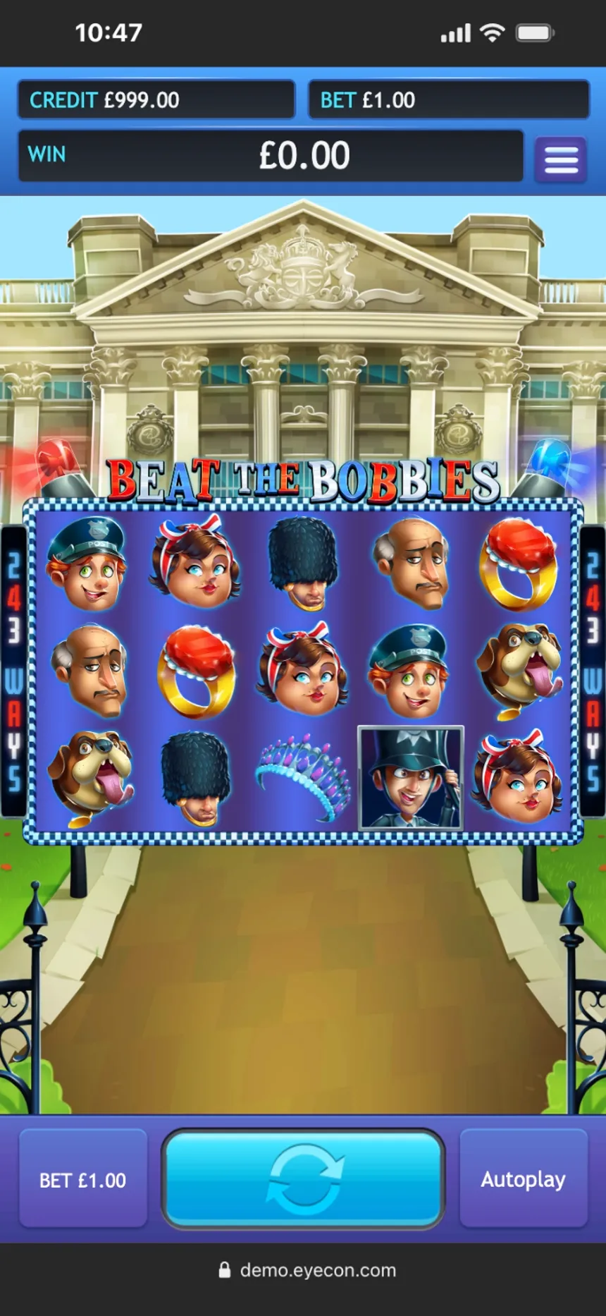 Beat The Bobbies Slot Mobile 1 Background Image