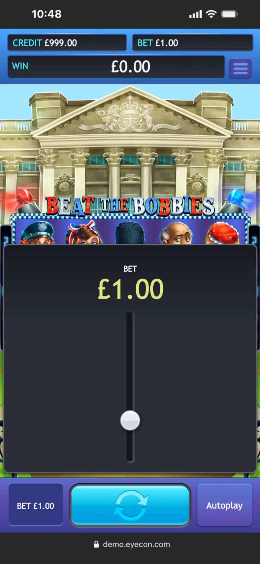 Beat The Bobbies Slot Mobile 2 Background Image
