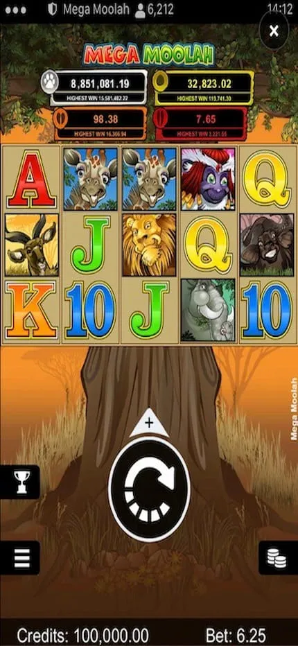 Mega Moolah Mobile 1 Background Image