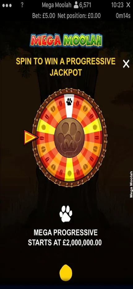 Mega Moolah Mobile 3 Background Image