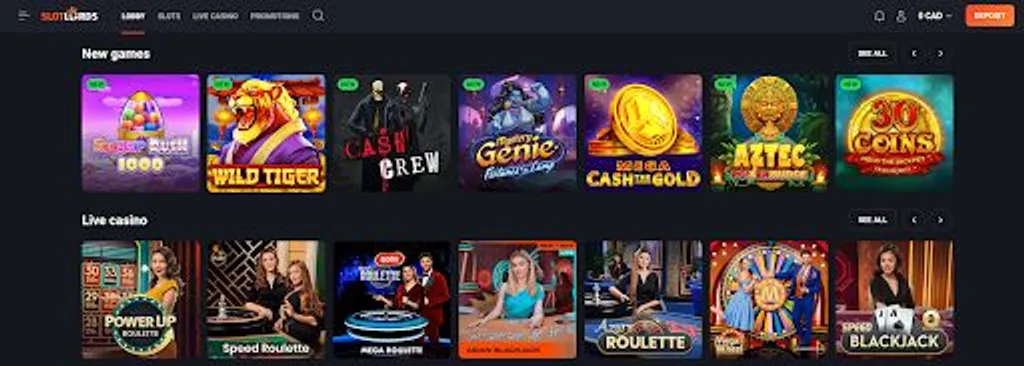 Games at slotlords casino