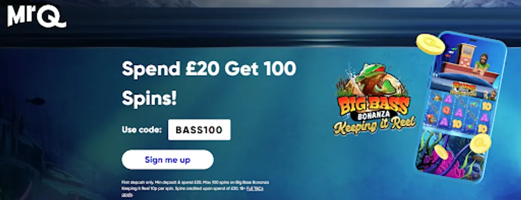 Image showing the bonus code at MrQ casino