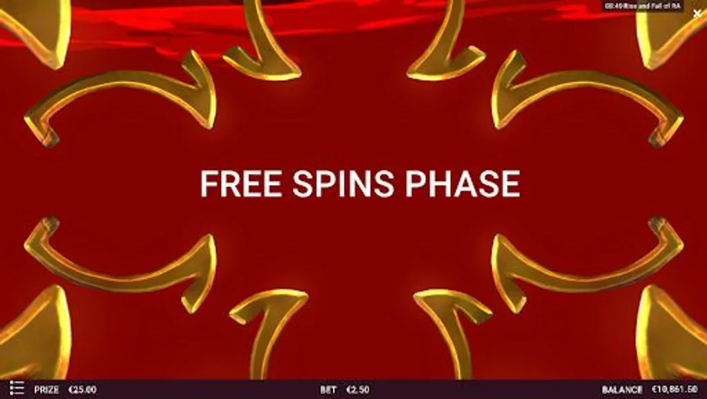 Rise and fall of ra free spins phase