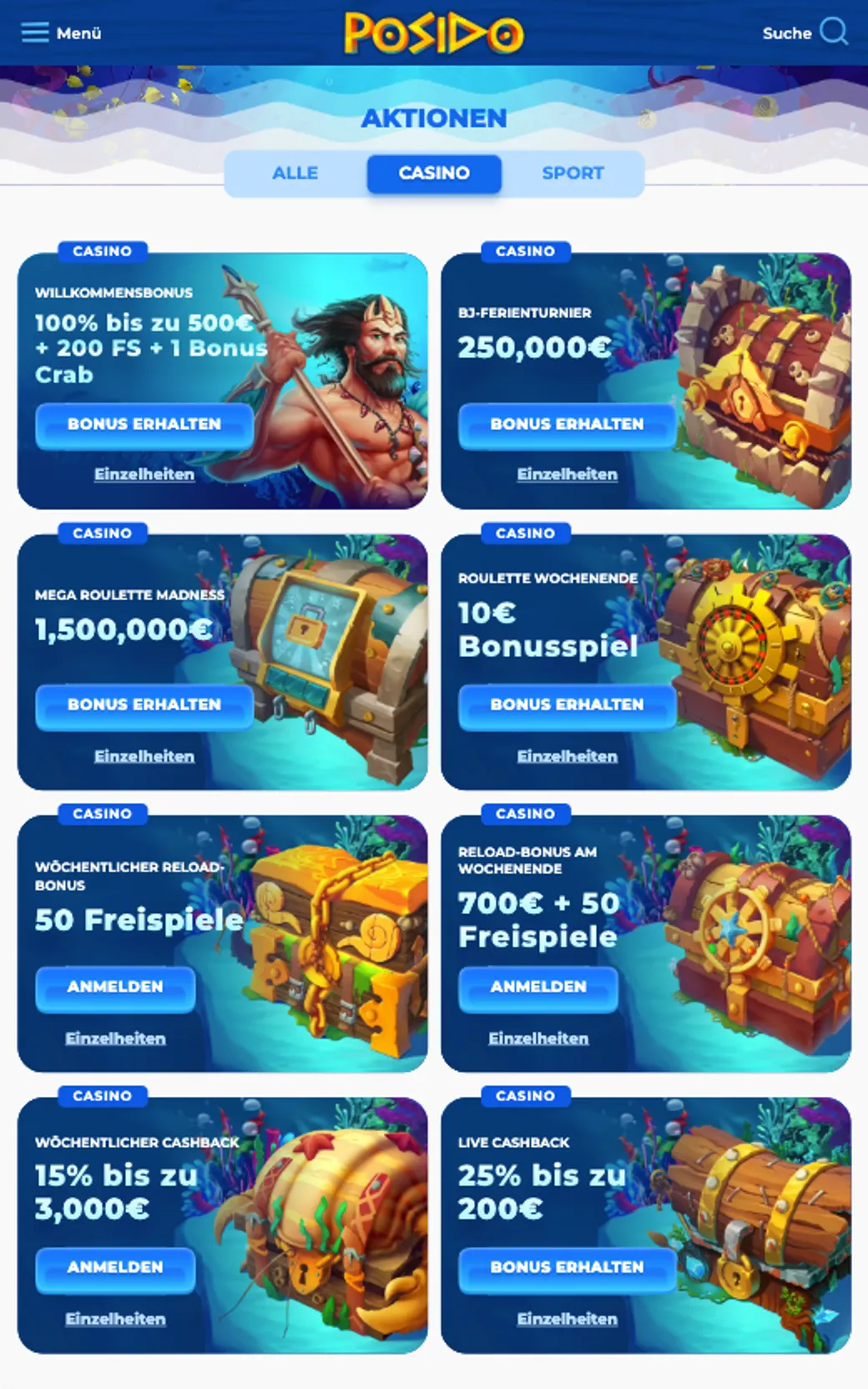 Posido Casino Bonus