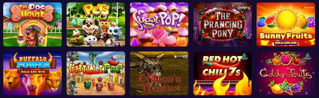 iWild Casino valikoima ja kategoriat kolikkopeleille