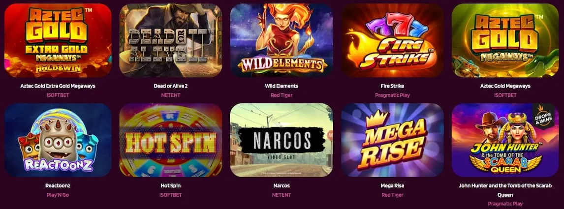HappySpins Casino kolikkopelit valikoima