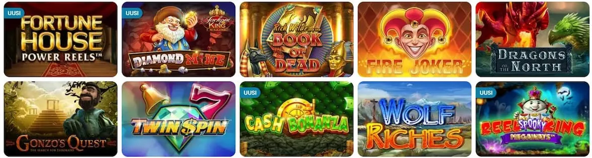 Spin Rio Casino kolikkopelit ja valikoima