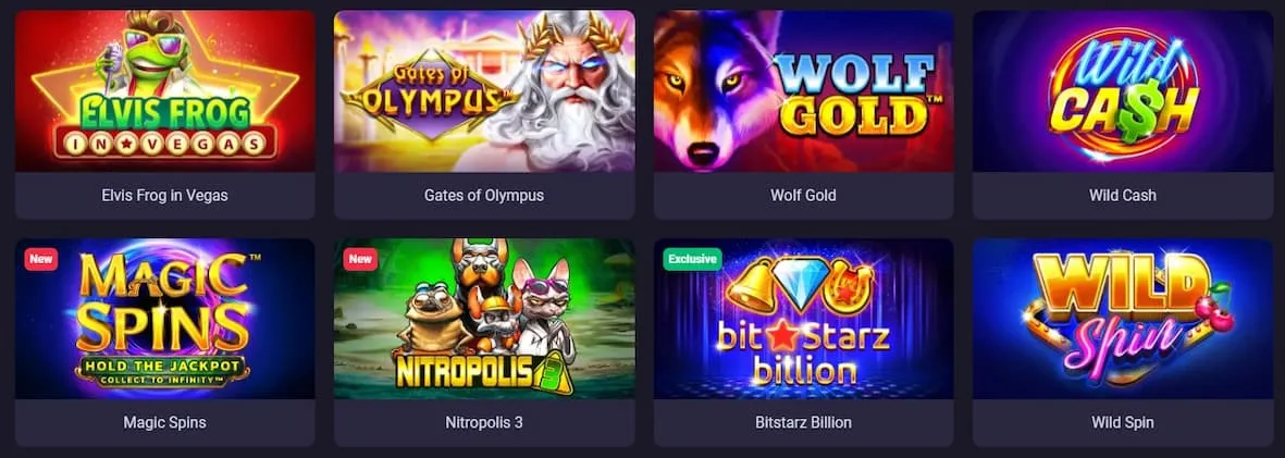 Bitstarz Casino kategoriat ja valikoima kolikkopeleistä