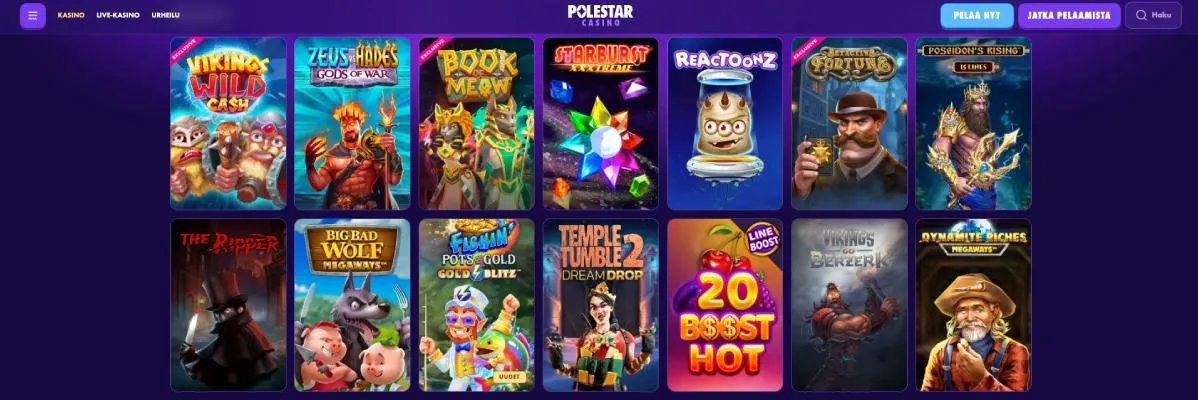 PoleStar Casino kolikkopelivalikoima