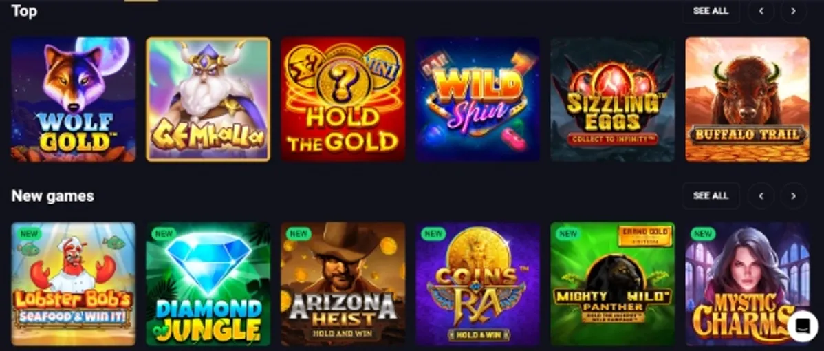 Casino games you can play at RollXO Casino