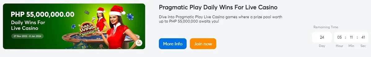 Pragmatic Play daily wins for live casino