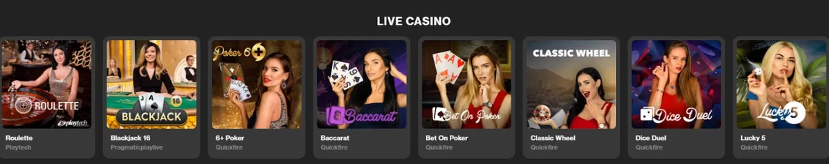 Live Games at BigWin Casino
