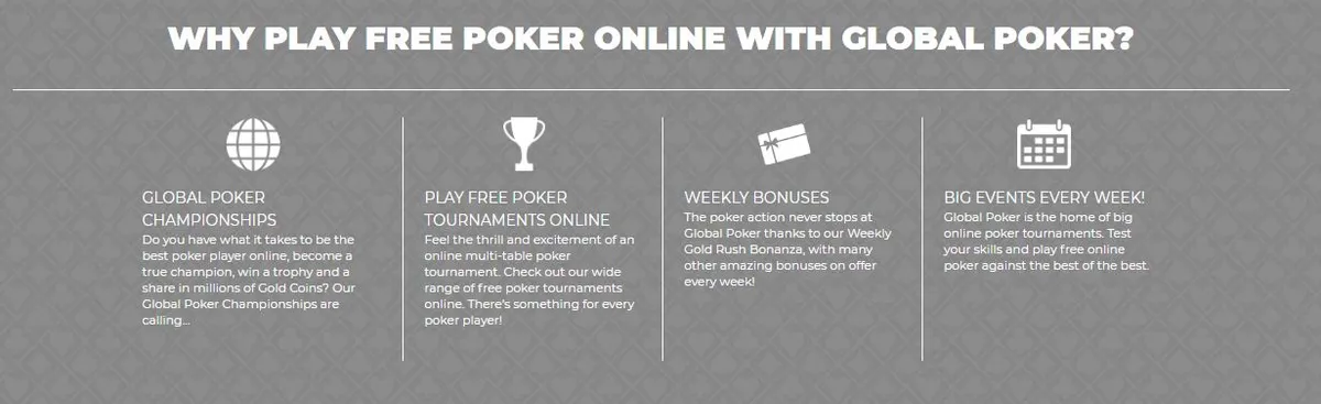 Create an account at Global Poker