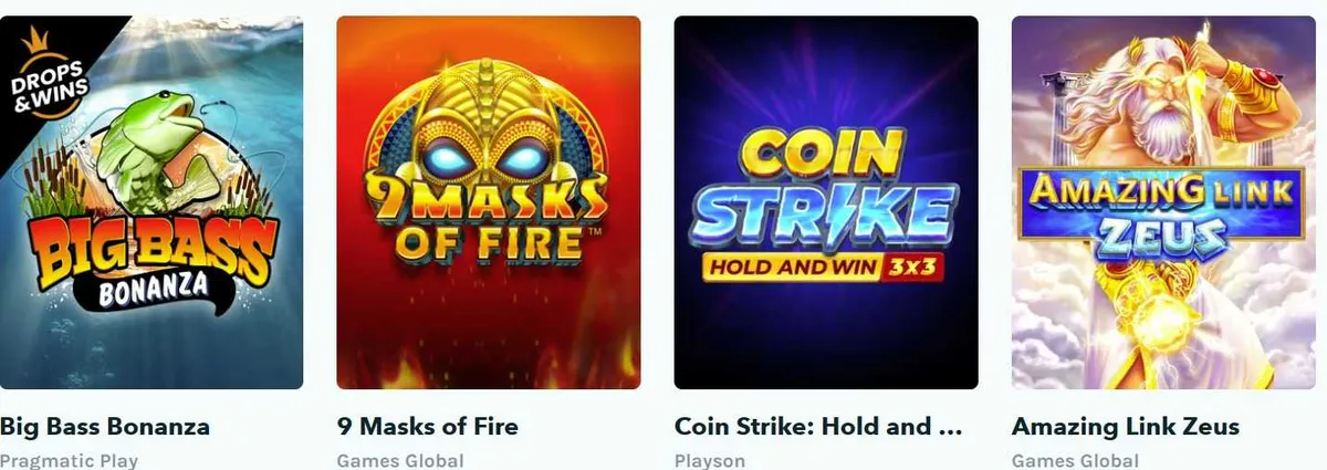 Jeux disponibles au lucky days casino