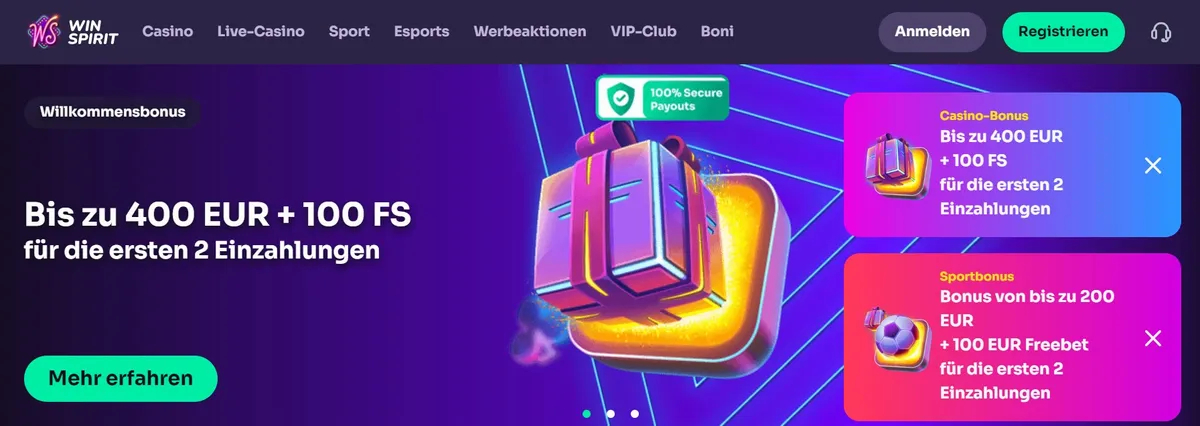 WinSpirit Casino Bonus