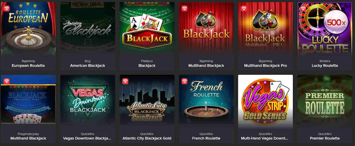 What about Casino Adrenaline's table games selection?