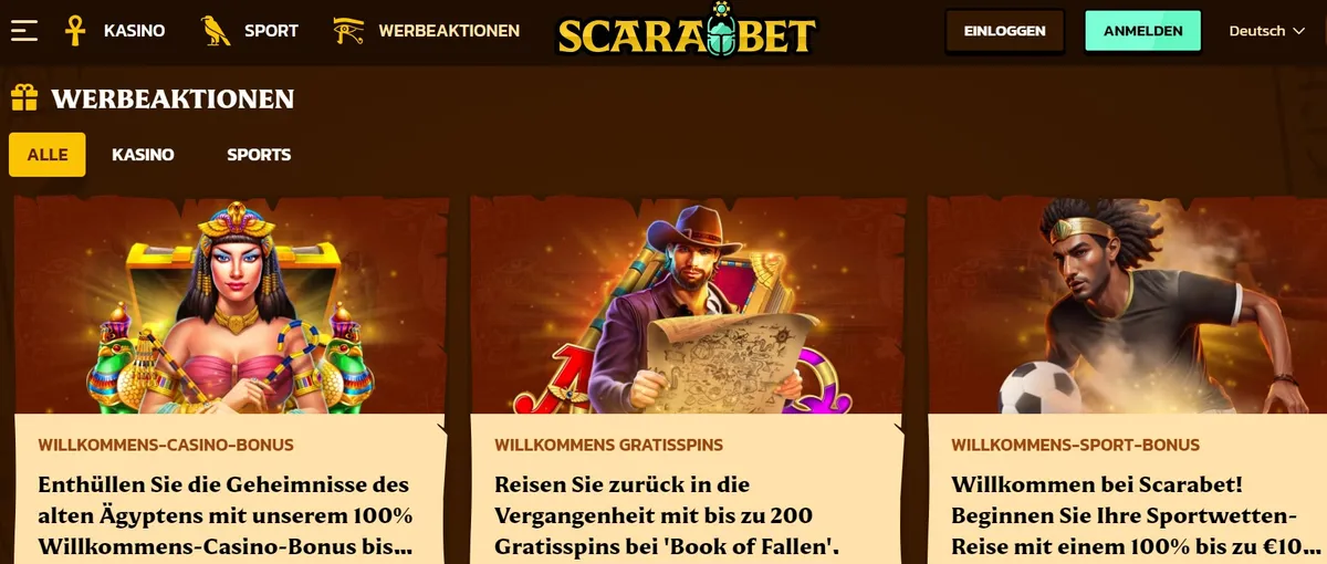 Scarabet Casino Bonus